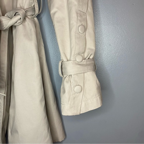Simply Vera VERA WANG Cream Short Trench Women’s Medium - Picture 3 of 10